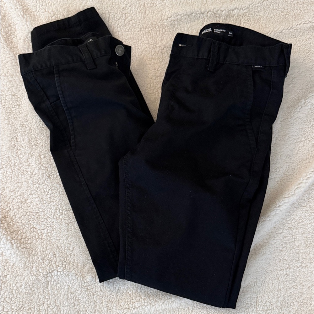 RVCA Week-End Size 29 and Vans Authentic Chino Pants Size 30 (fit like a 29).